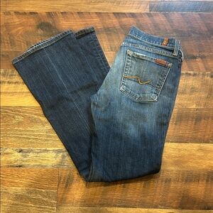 7 For All Mankind Dark Blue Boot Cut Jeans
